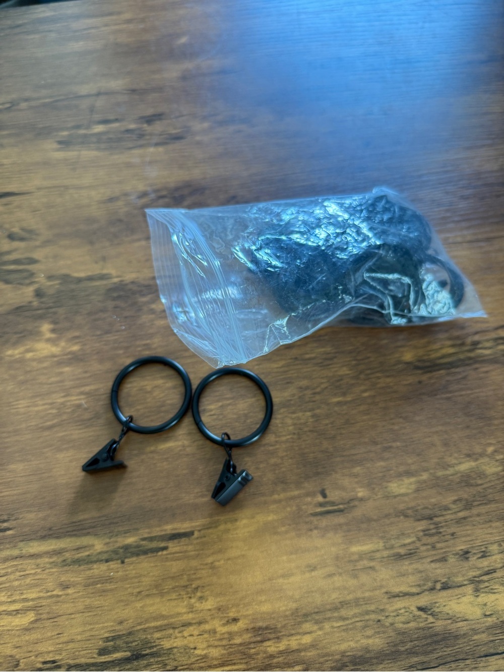 Black Metal Curtain Clip Rings - Pack